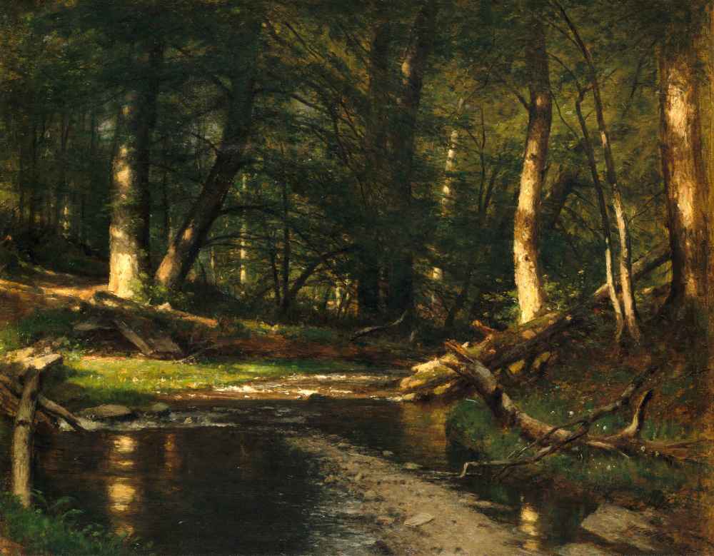 The Brook in the Woods - Worthington Whittredge