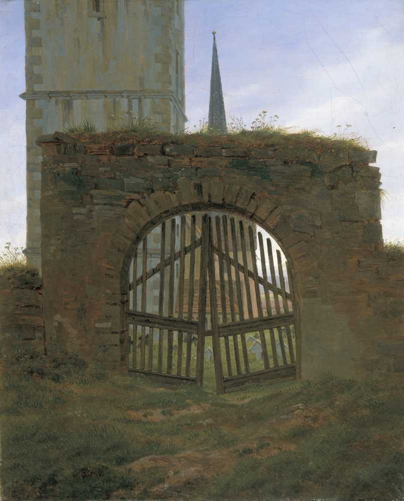 The Cemetery Gate (The Churchyard) (between 1825 and 1830) - Friedrich