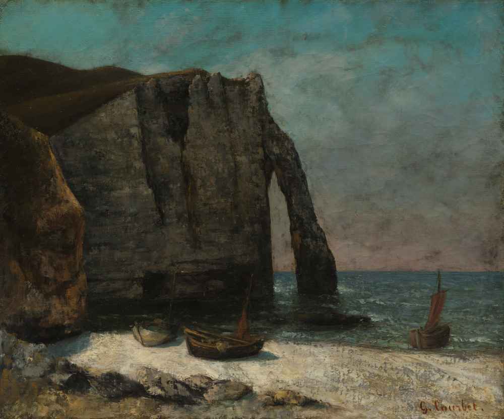 The Cliff at Étretat - Gustave Courbet