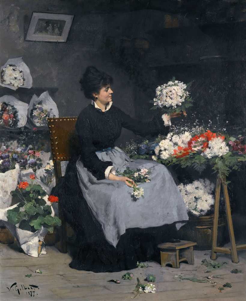 The Flower Seller (1877) - Victor Gabriel Gilbert