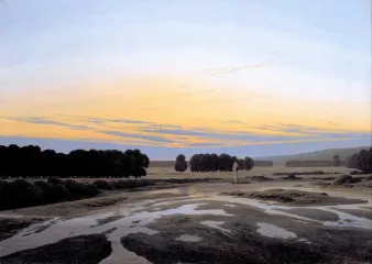 The Large Enclosure near Dresden - Caspar David Friedrich