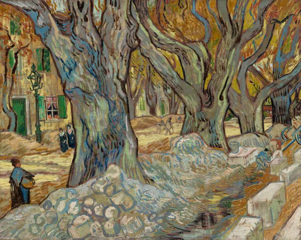 The Large Plane Trees (Road Menders at Saint-Rémy) - Vincent van Gogh