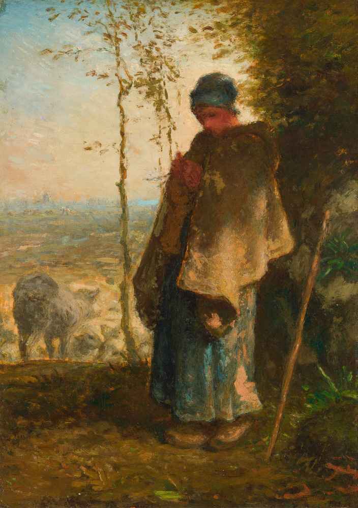 The Little Shepherdess - Jean Francois Millet