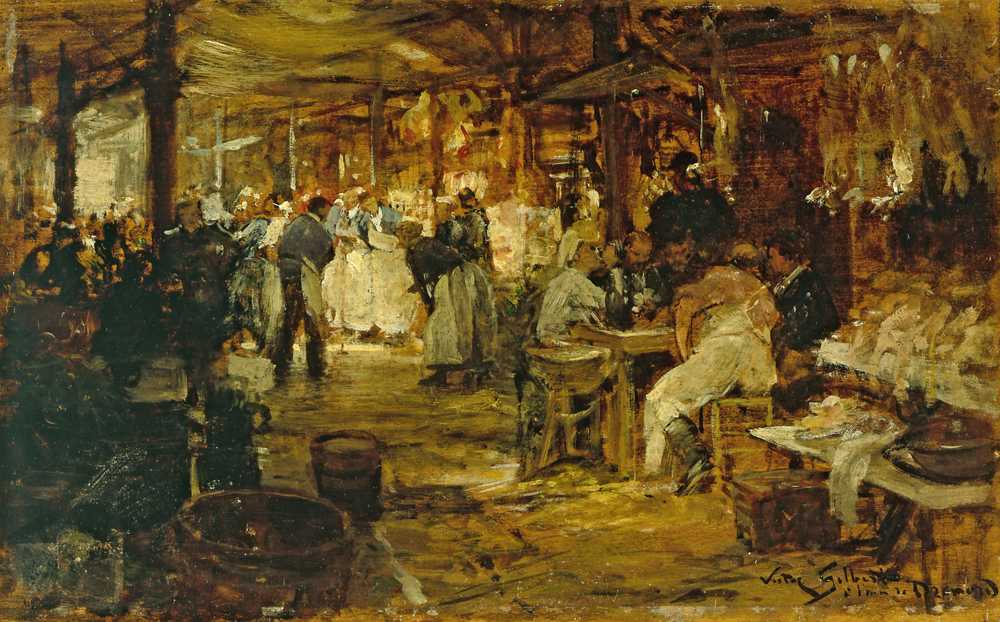 The Madeleine market (1890) - Victor Gabriel Gilbert