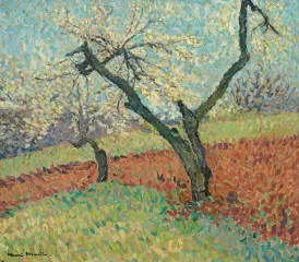The Old Plum Trees (circa 1940) - Henri-Jean Guillaume Martin