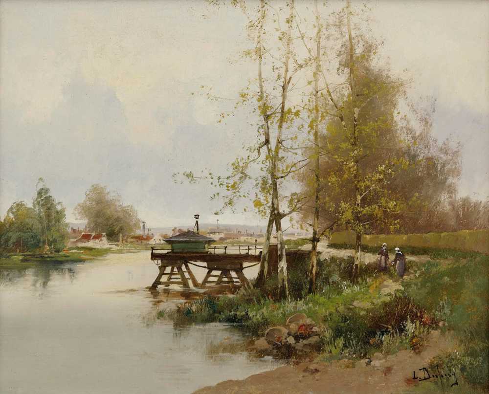 The Pond At The Edge Of The Village - Eugene Galien-Laloue