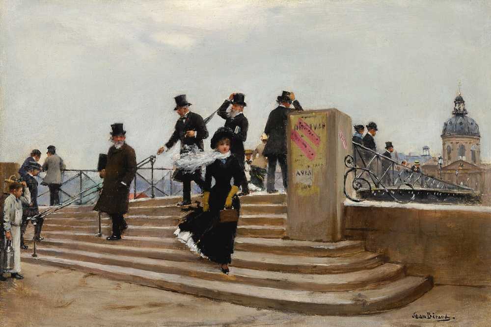 The Pont Des Arts By High Wind - Jean Beraud