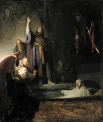 The Raising of Lazarus - Rembrandt Harmenszoon van Rĳn