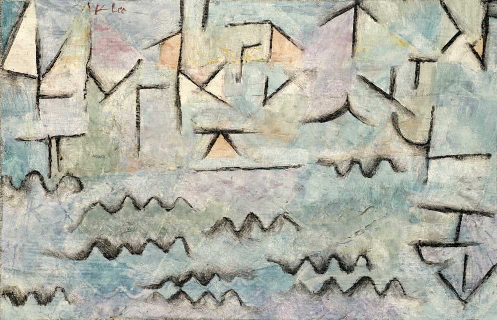 The Rhine at Duisburg (1937) - Paul Klee