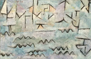 The Rhine at Duisburg (1937) - Paul Klee
