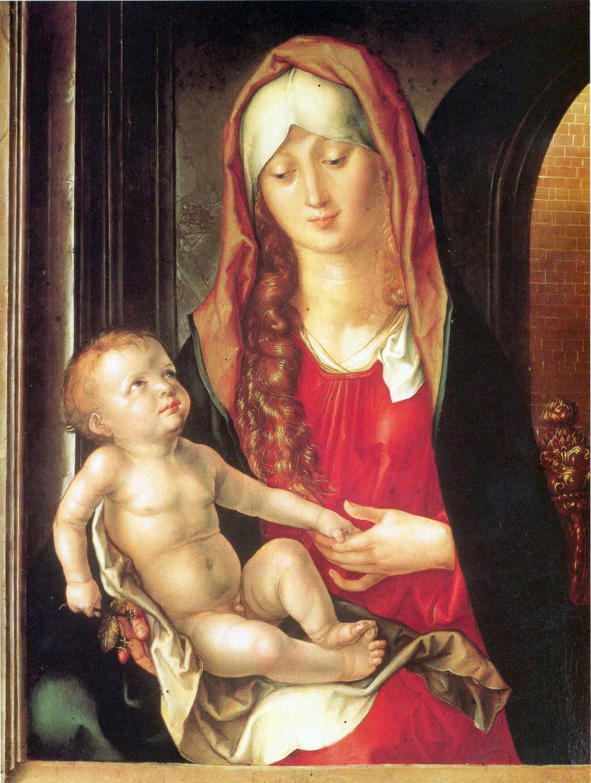 The Virgin and Child before an archway - Durer