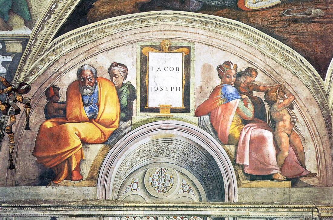 The ancestors of Christ - Jacob and Joseph - Michelangelo