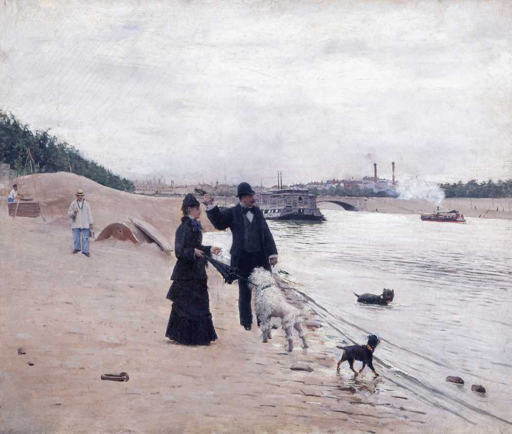 The banks of the Seine (1880) - Jean Beraud