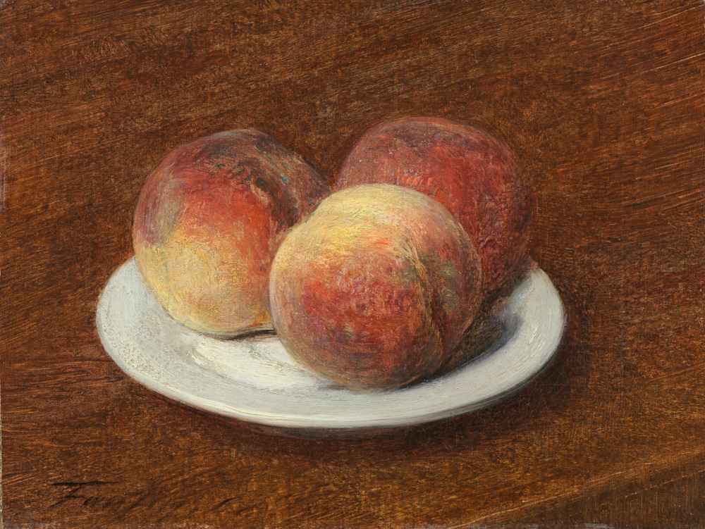 Three Peaches on a Plate - Henri Fantin-Latour