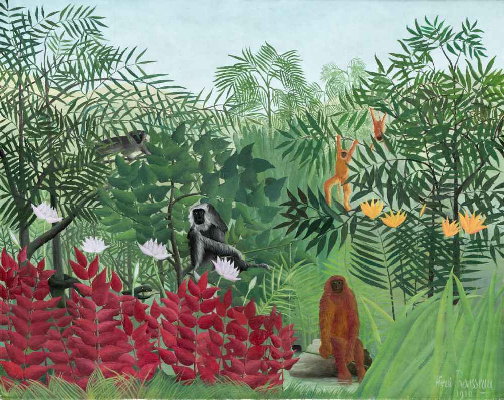 Tropical Forest with Monkeys - Henri Rousseau