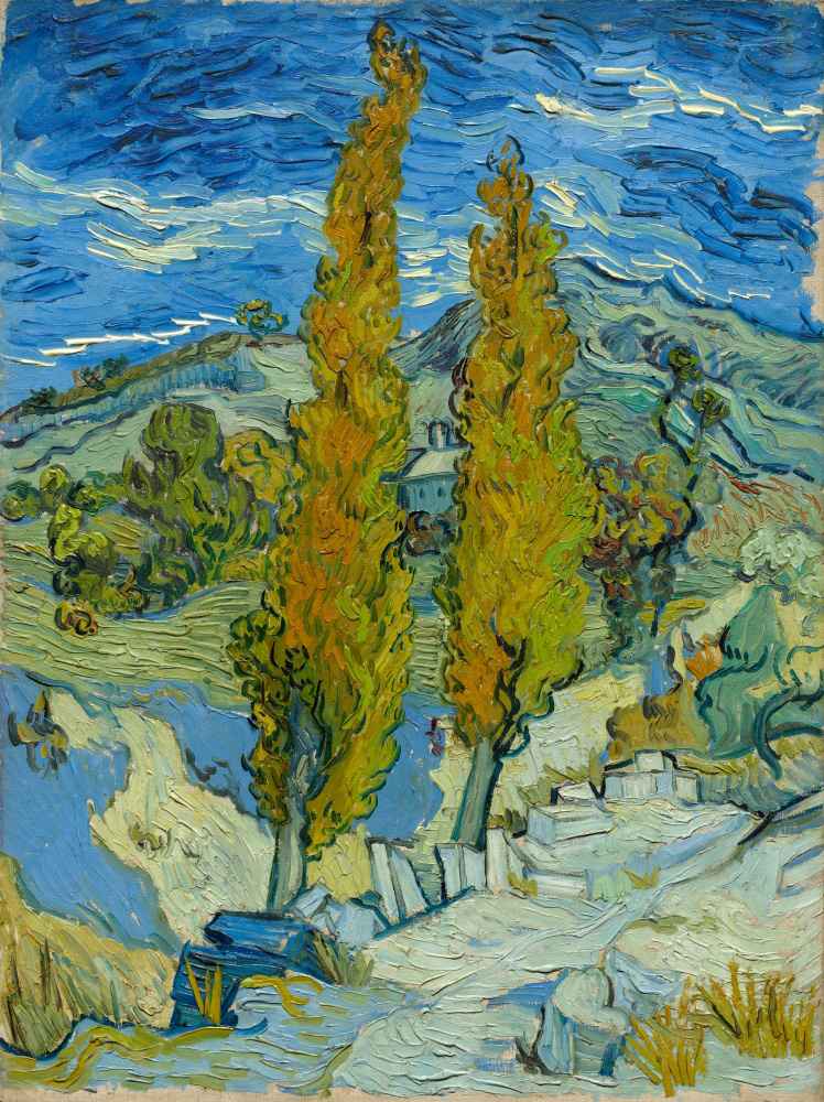 Two Poplars in the Alpilles near Saint-Rémy - Vincent van Gogh