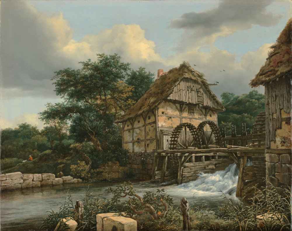 Two Watermills and an Open Sluice - Jacob van Ruisdael