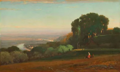 View of the Tiber near Perugia - George Inness