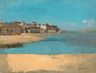 Village by the Sea in Brittany - Odilon Redon