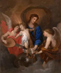 Virgin and Child with Music-Making Angels - Antoon van Dyck