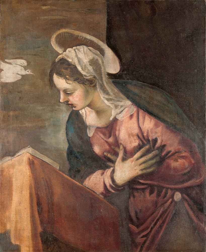 Virgin from the Annunciation to the Virgin - Jacopo Tintoretto