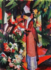 Walk in flowers - August Macke