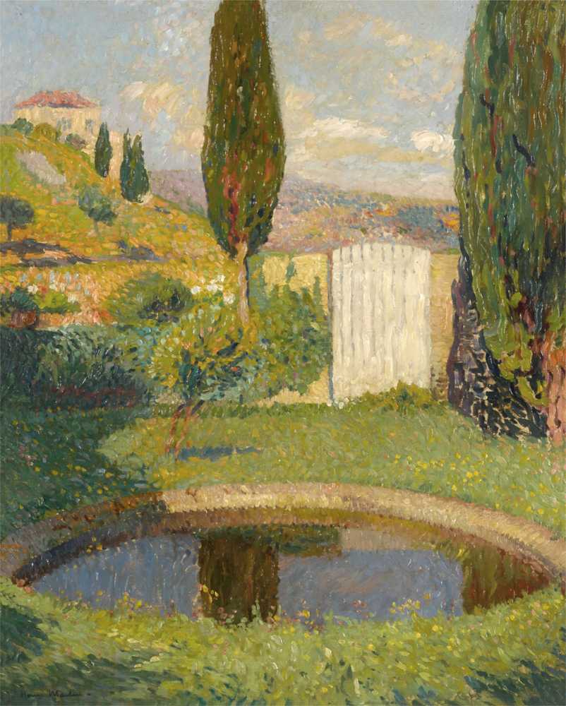 West basin of Parc de Marquayrol with a view of Henri Mart... - Guillaume Martin