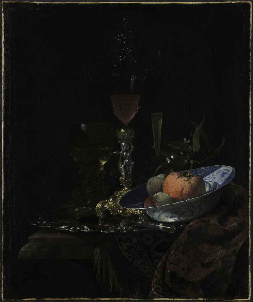 Wineglass and a Bowl of Fruit - Willem Kalf