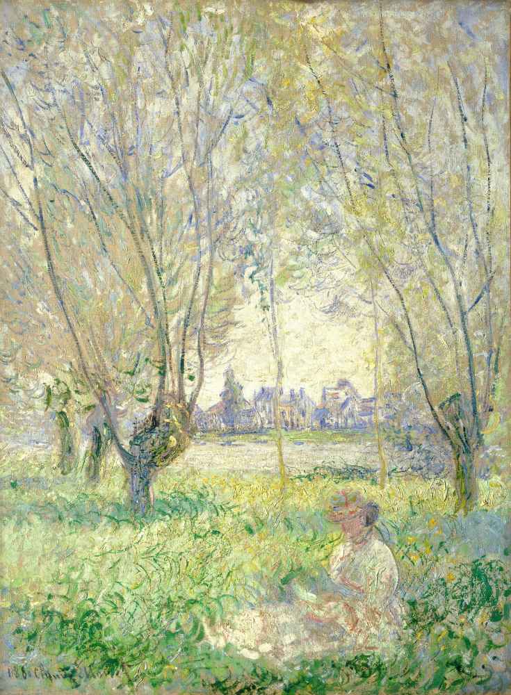 Woman Seated under the Willows - Claude Monet