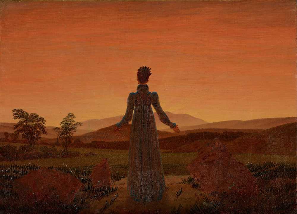 Woman in front of Setting Sun - Caspar David Friedrich