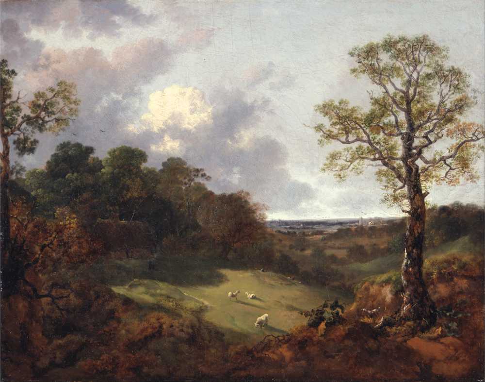Wooded Landscape with a Cottage and Shepherd - Thomas Gainsborough