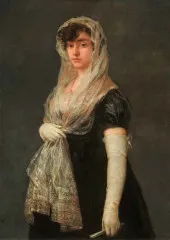 Young Lady Wearing a Mantilla and Basquina - Francisco Goya