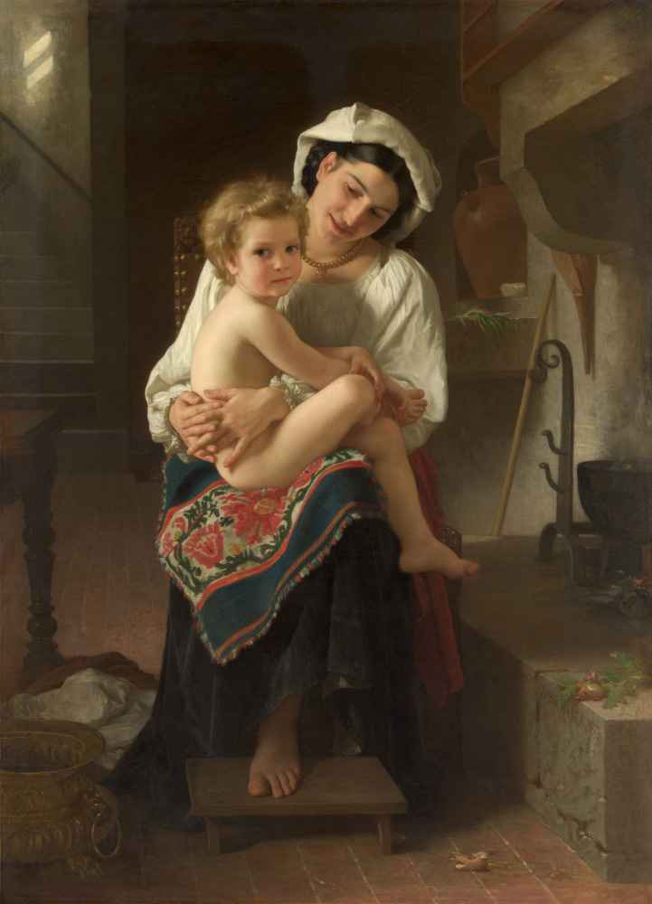 Young Mother Gazing at Her Child - William-Adolphe Bouguereau