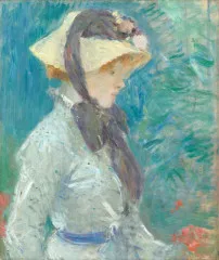 Young Woman with a Straw Hat - Berthe Morisot