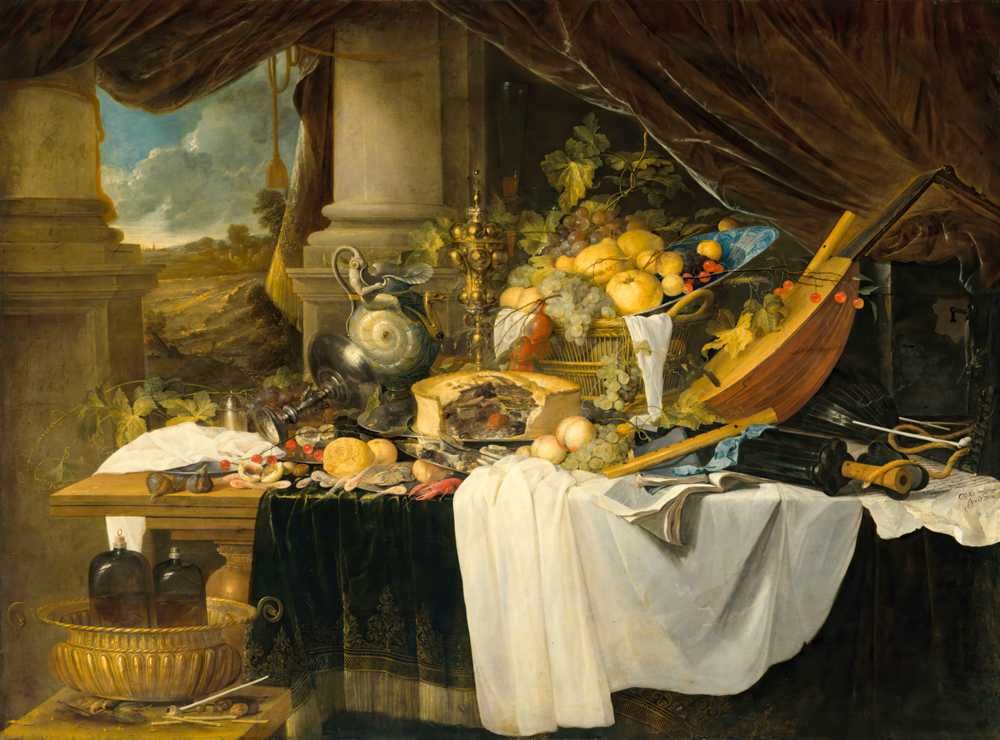 A banquet still life II - Jan Davidsz de Heem