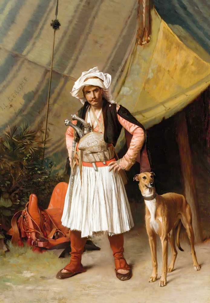 A Bashi-Bazouk And His Dog - Jean-Leon Gerome