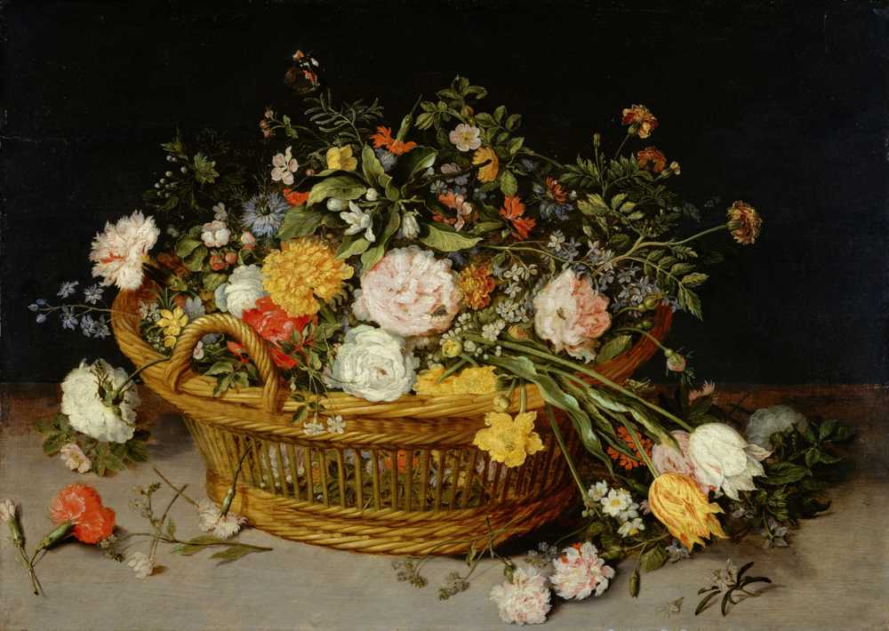 A Basket of Flowers (1620s) - Jan Brueghel Młodszy