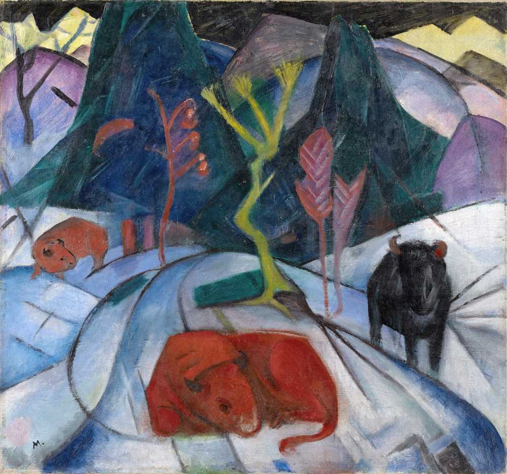 A Bison in Winter (The Red Bison) (1913) - Franz Marc