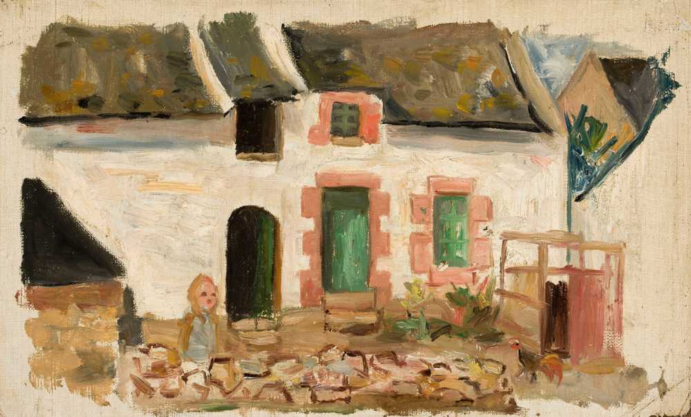 A Child in Front of the House (1924) - Tadeusz Makowski