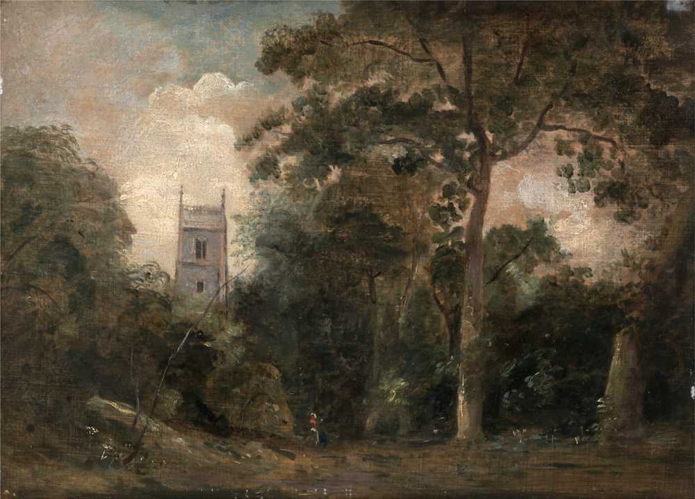 A Church in the Trees - John Constable