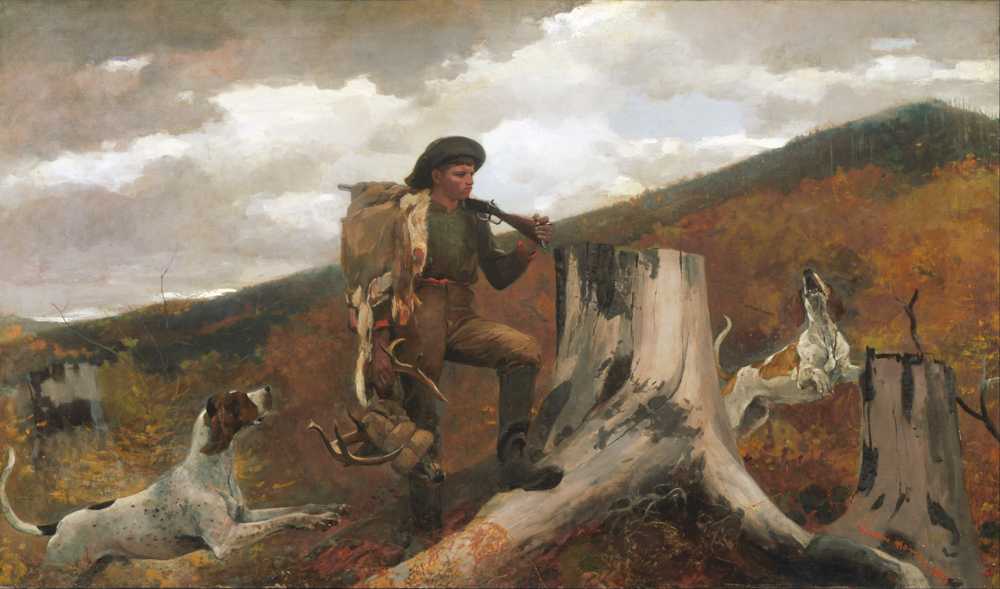 A Huntsman and Dogs - Winslow Homer