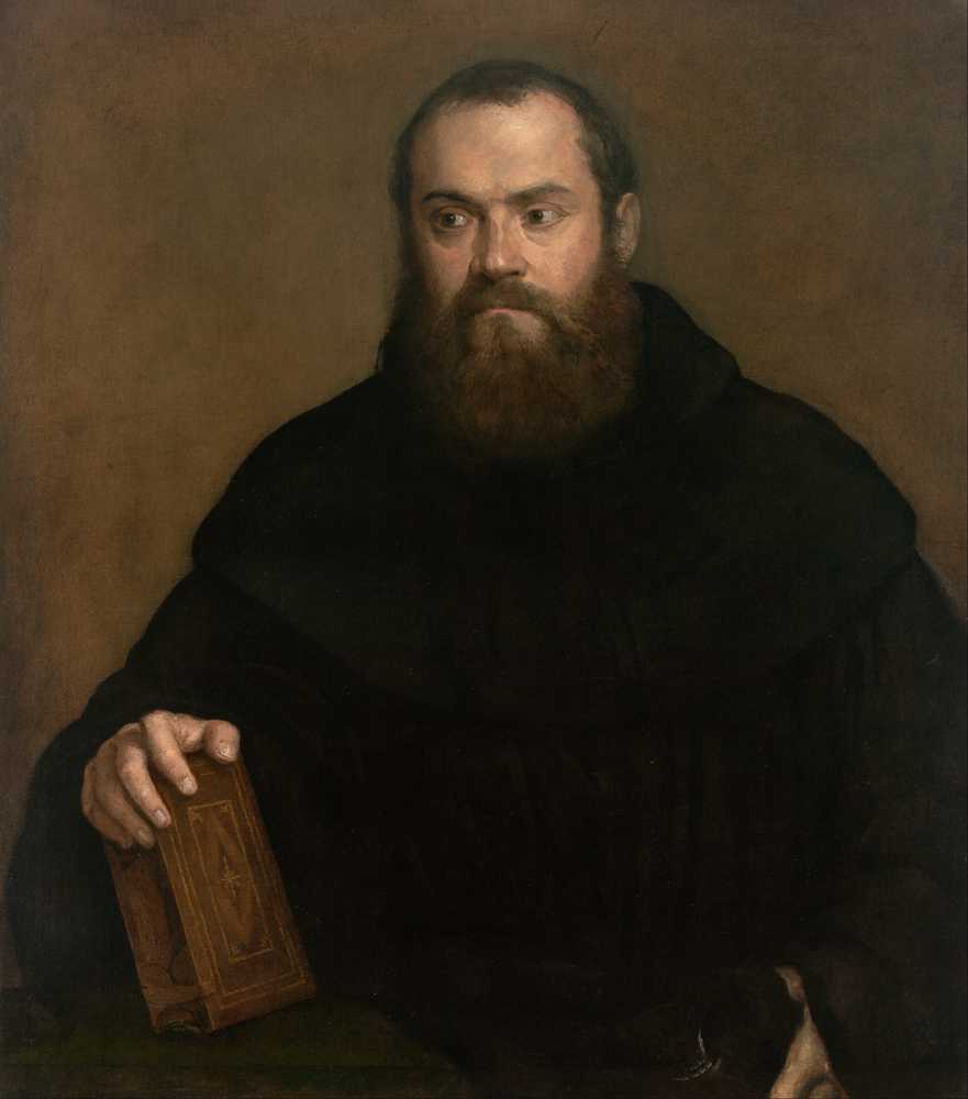 A monk with a book - Titian