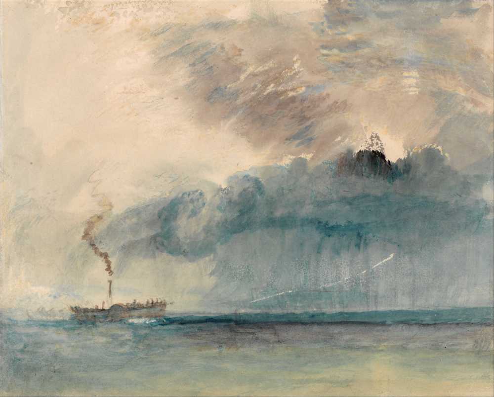 A Paddle-steamer in a Storm (ca. 1841) - Joseph Mallord William Turner
