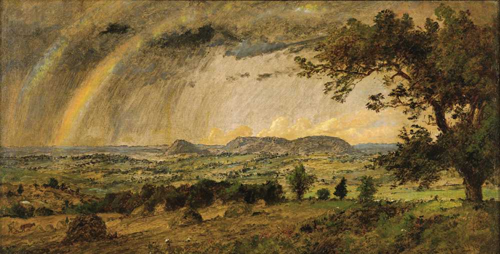 A Passing  Shower Over Mts. Adam And Eve (1896) - Jasper Francis Cropsey