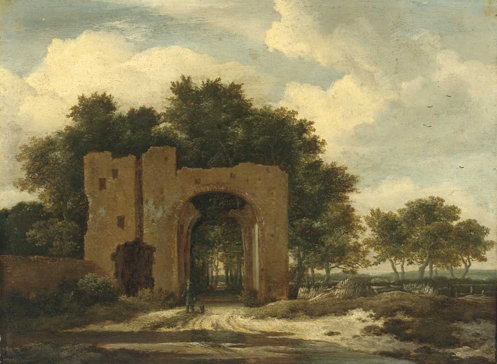 A Ruined Castle Gateway, Possibly The Archway Of Huis Ter Kleef - Ruisdael
