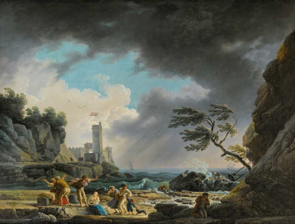 A Storm Near A Rocky Coast (1784) - Claude Joseph Vernet