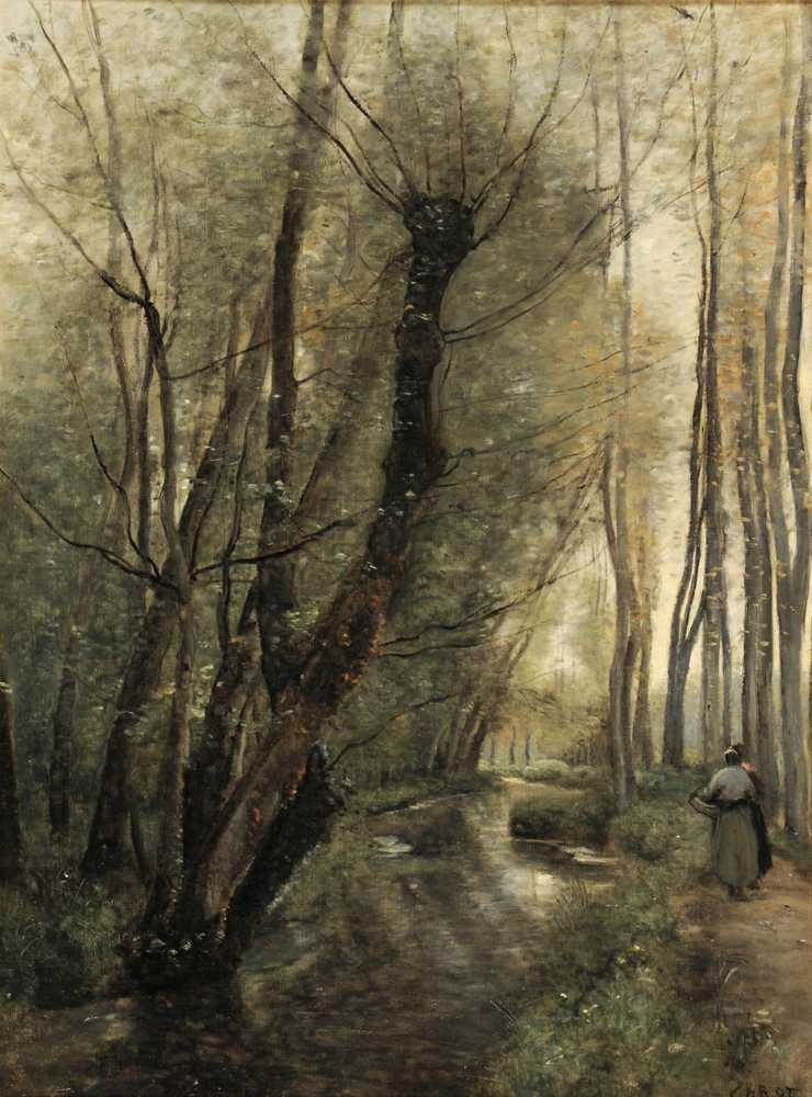 A stream, surroundings of Beauvais (1860-1870) - Jean Baptiste Camille Corot
