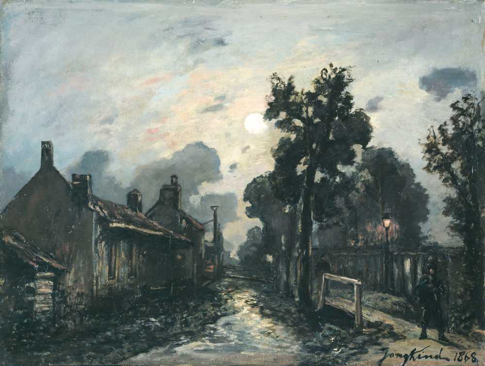 A street in Delft, evening (1868) - Johan Barthold Jongkind