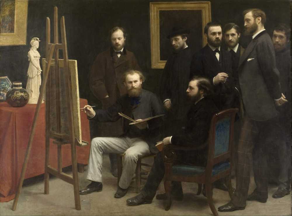 A Studio At Les Batignolles (1870) - Henri Fantin-Latour