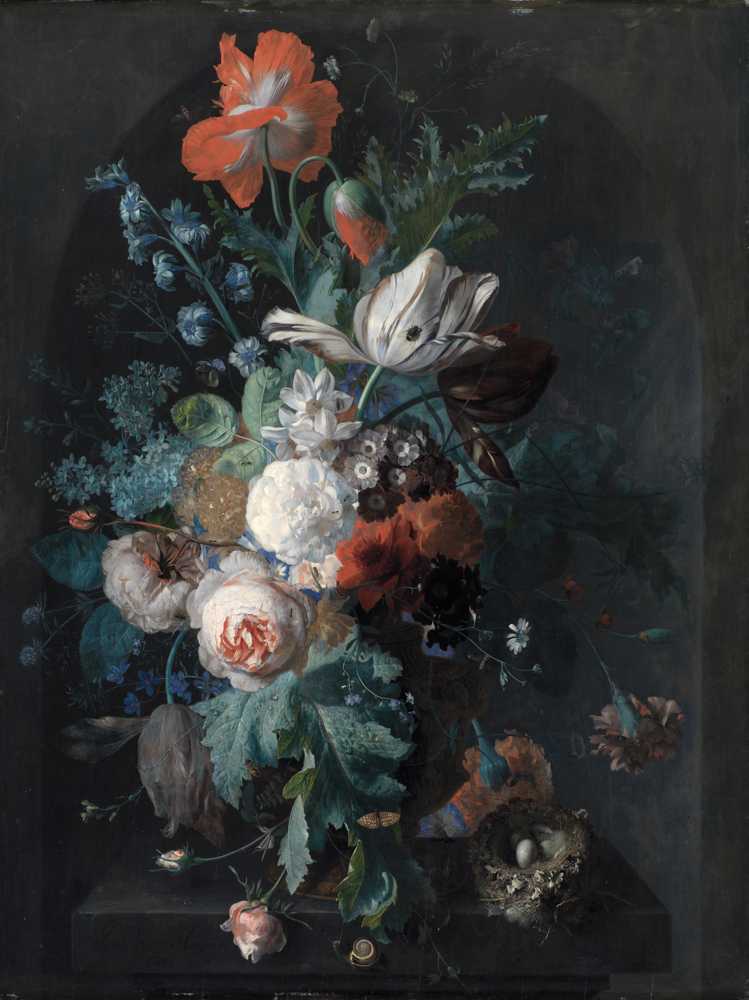 A Vase With Flowers (1700 – 1749) - Jan van Huysum